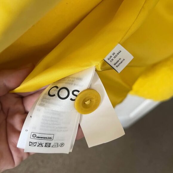 COS wool teddy coat yellow - Picture 6 of 6